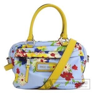 Miu Miu Floral Flower canvas tote bag